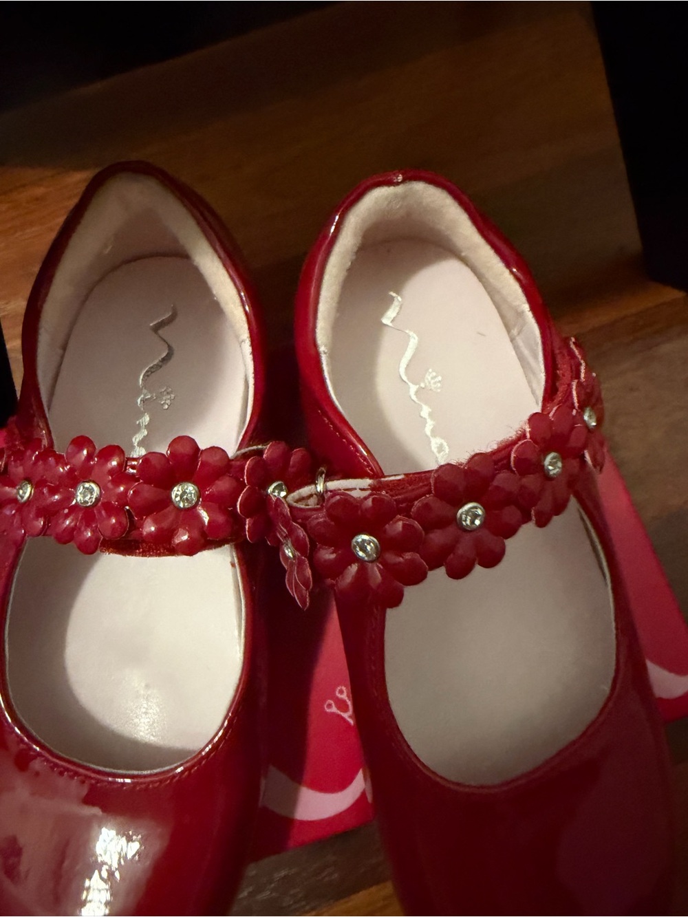 Gymboree Girls' Pink, Black & Red Mary Jane Dress Shoes Set size 8-9 - Picture 2 of 7
